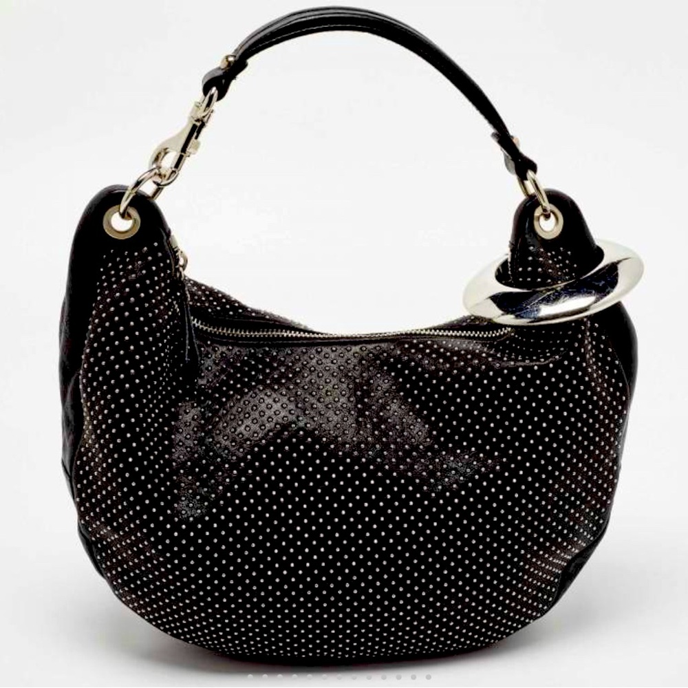 Jimmy Choo Large Studded Leather “Solar” Hobo Bag